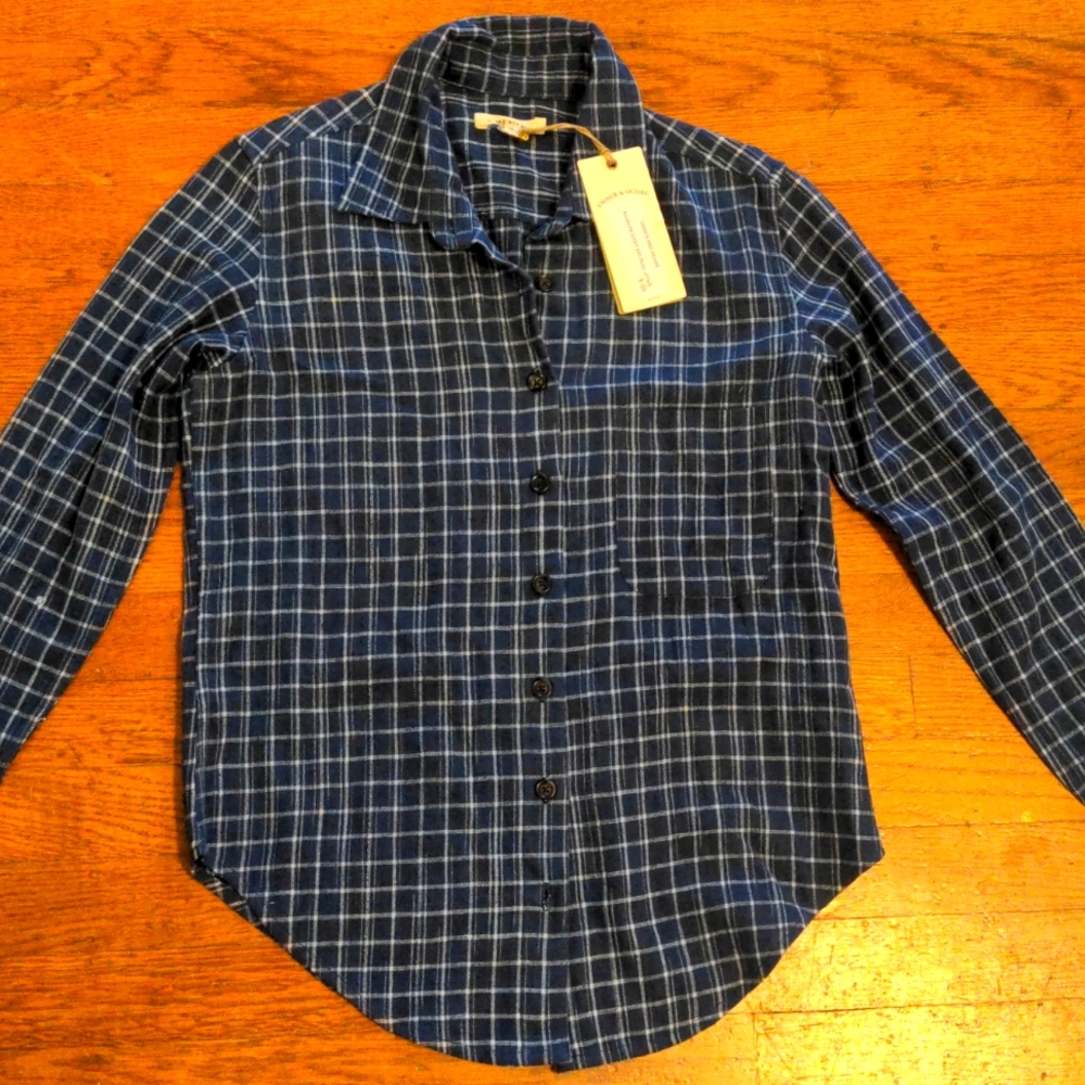 UMBER & OCHRE Rasalyn Button Down Plaid Shirt